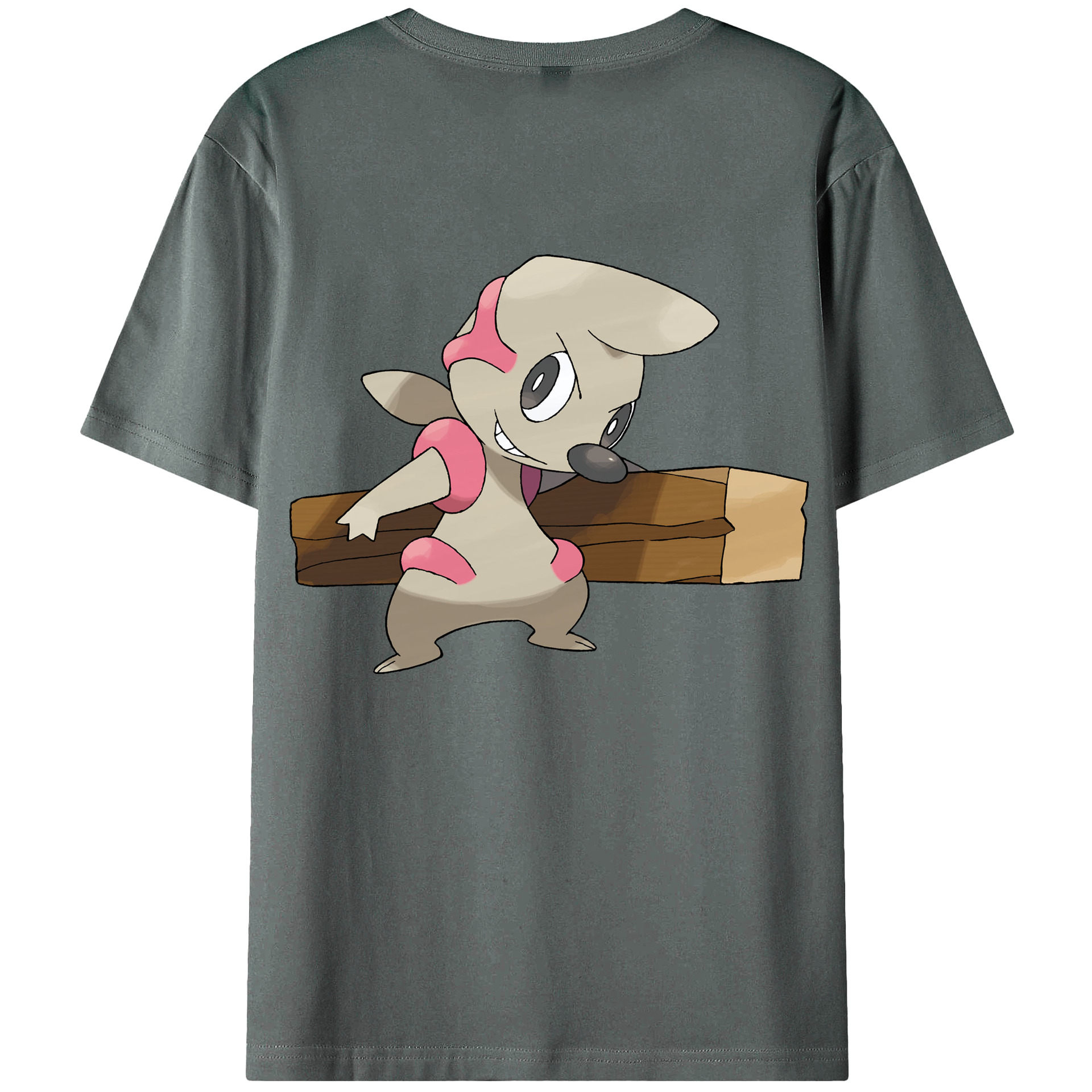 （画像用） ポケットモンスター Pokémon 綿100％ メンズ半袖Tシャツ（バックプリント） 通気性